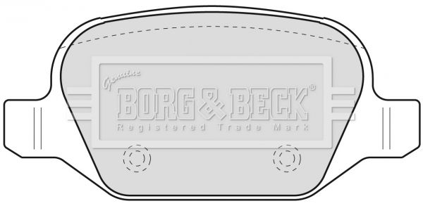 BORG & BECK stabdžių trinkelių rinkinys, diskinis stabdys BBP1776